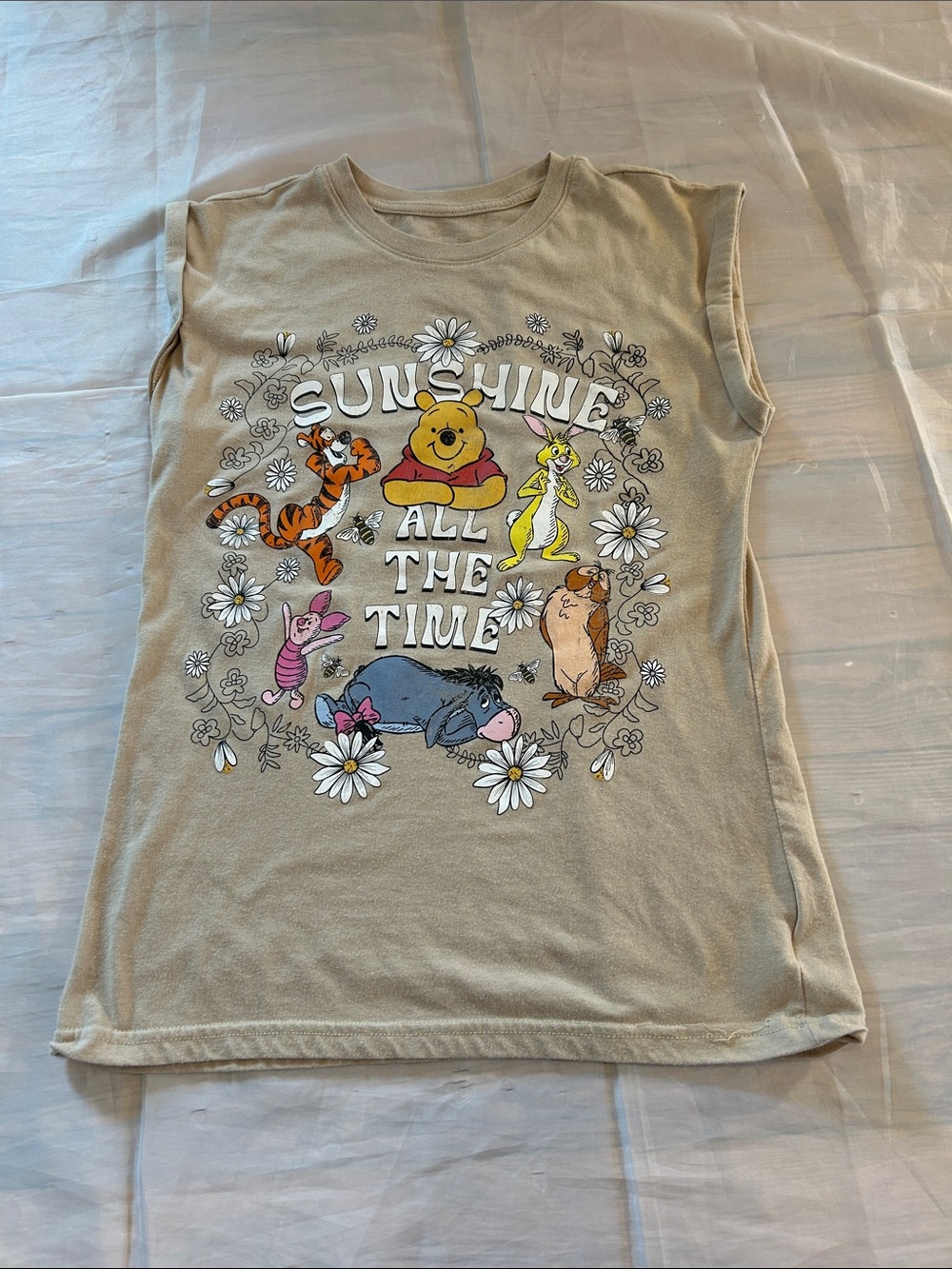 Disney Tan Winnie the Pooh 'Sunshine All The Time' Muscle Tee